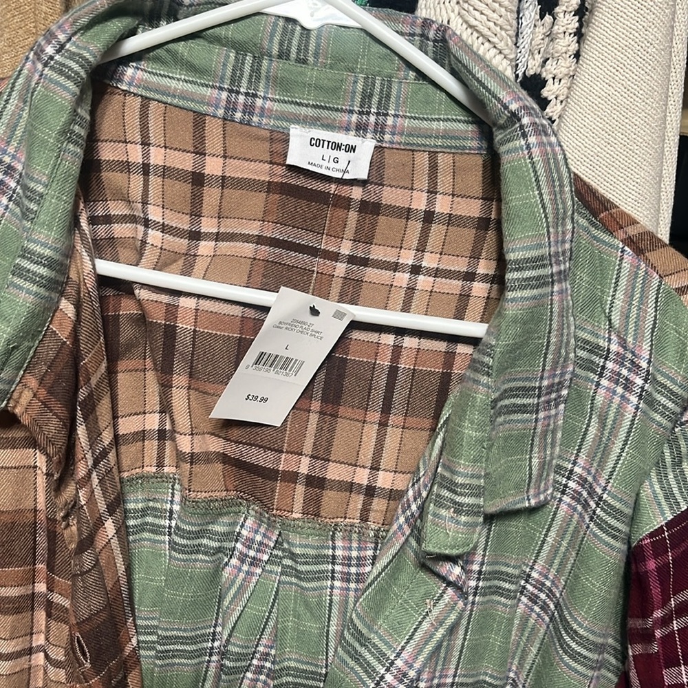 Cotton on Boyfriend plaid shirt - Picture 2 of 2